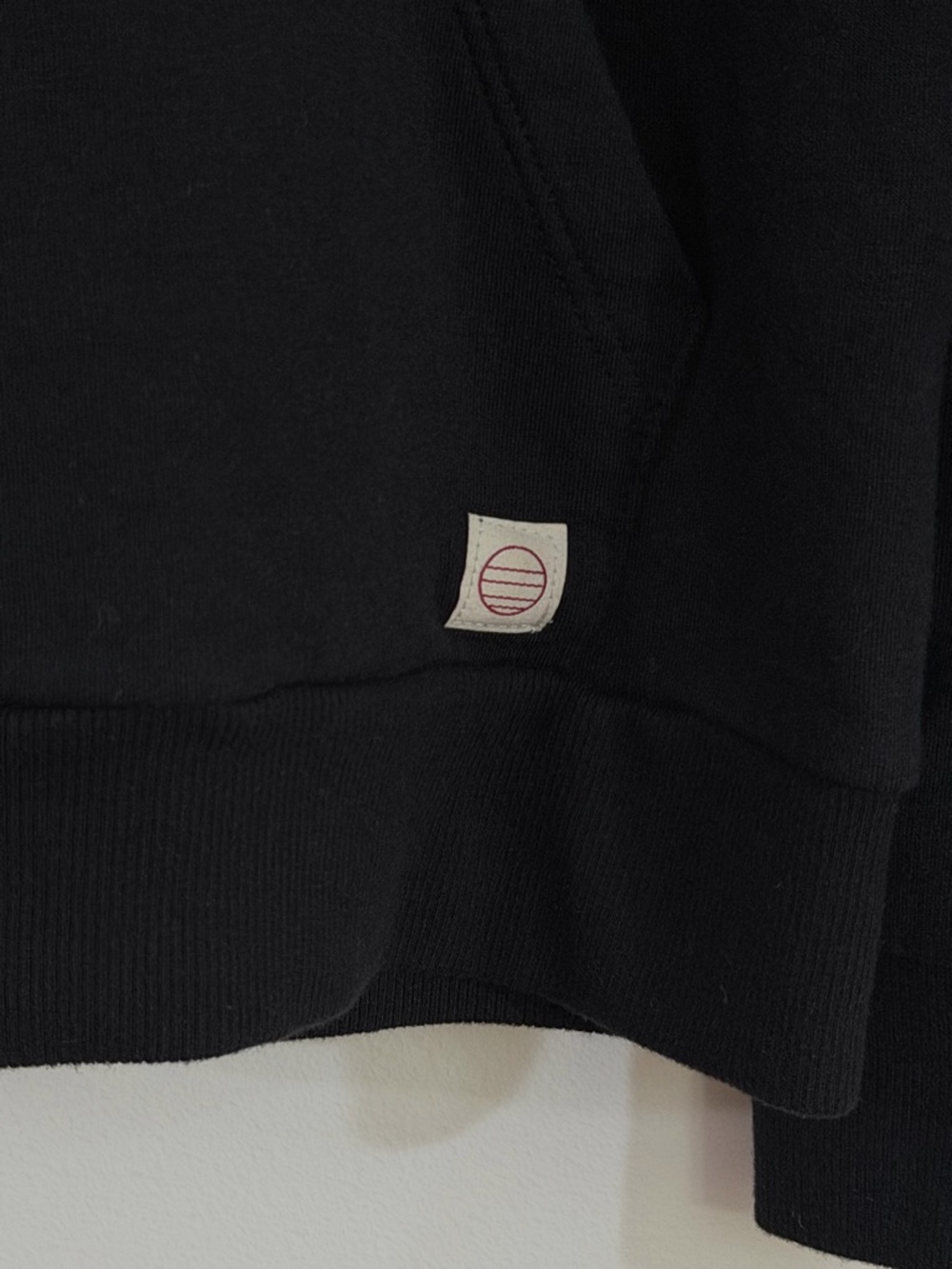 Marine Layer Hoodie Womens Medium Black Sunset Pullover Sweatshirt Kangaroo Logo - Picture 5 of 15